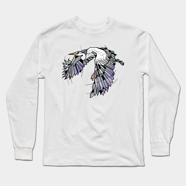 Geometric crane Long Sleeve T-Shirt by mailboxdisco